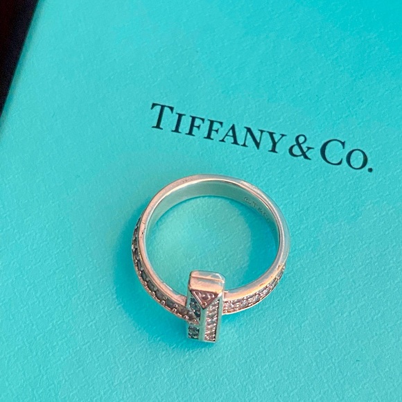 T1 Tiffany T Tiffany & Co. Ring White Gold - Picture 4 of 6